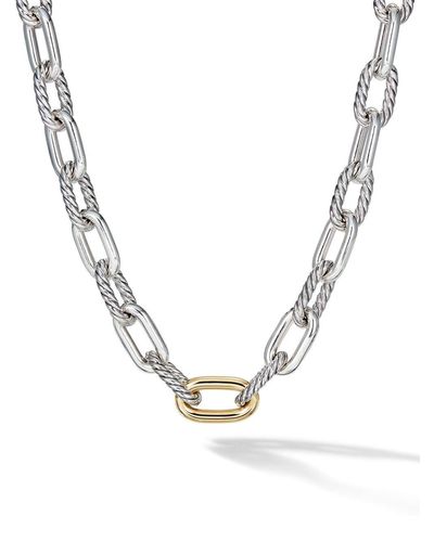 David Yurman 18kt Yellow Gold Dy Madison Large 13.5mm Necklace - Metallic