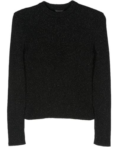 Balenciaga Ribbed-knit Sweater - Black