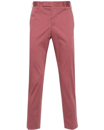 PT Torino Slim-fit Cotton Pants - Red