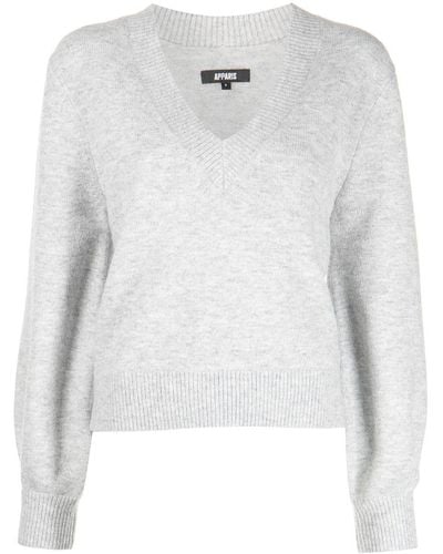 Apparis Moira V-neck Sweater - White