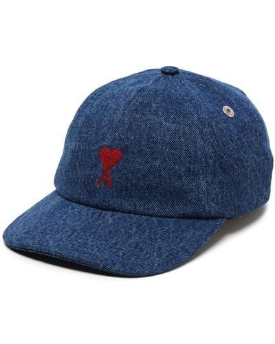 Ami Paris Cappello da baseball Ami de Coeur denim - Blu