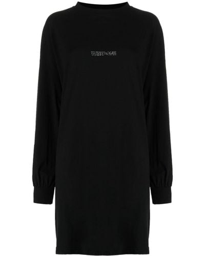 we11done Logo-embellished Long-sleeve T-shirt - Black