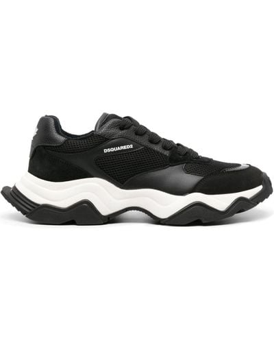 DSquared² Wave Panelled Chunky Trainers - Black