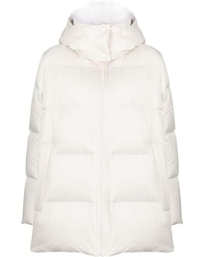 Yves Salomon Hooded Padded Jacket - White