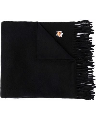 Maison Kitsuné フォックスパッチ スカーフ - ブラック