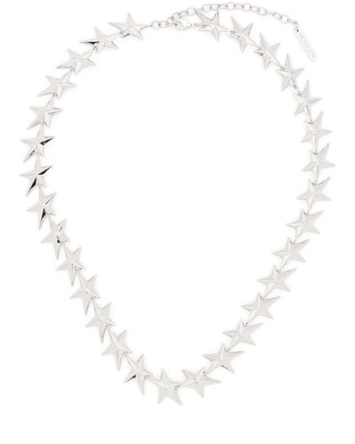 Mugler Halskette mit verschlungenen Sternen - Weiß