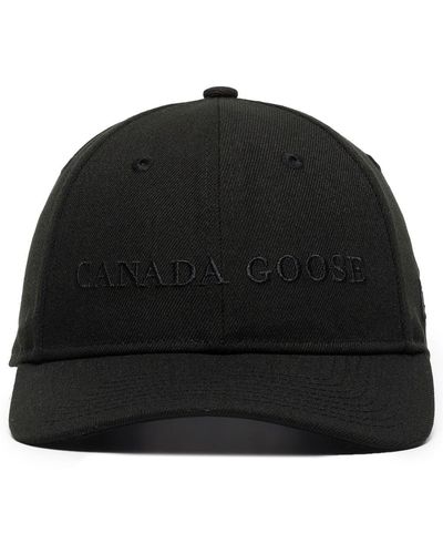 Canada Goose Gorra Wordmark con logo bordado - Negro