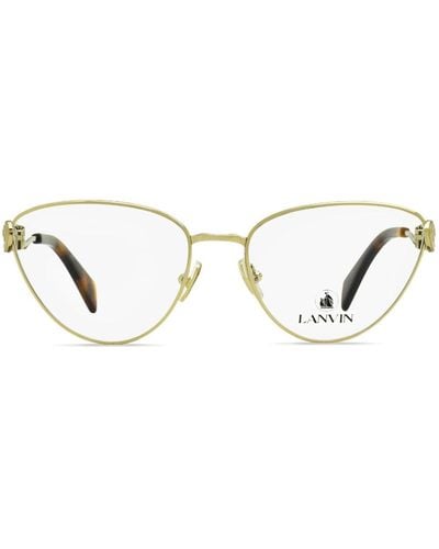 Lanvin Cat-Eye-Brille mit Logo-Gravur - Mettallic