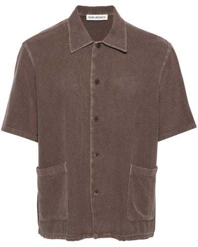 Our Legacy Elder Textured Shirt - Brown