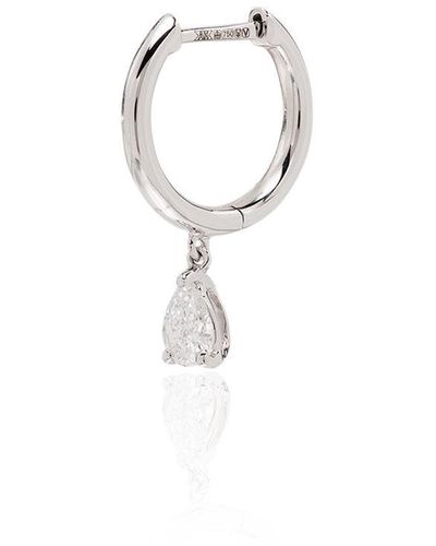 Anita Ko 18kt Gold Pear-cut Diamond Hoop Earring - Multicolour