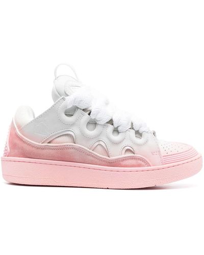 Lanvin Baskets Curb à lacets - Rose