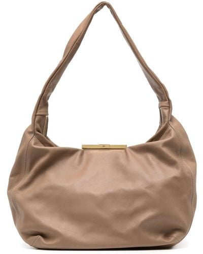 ROKH Slouch Leather Shoulder Bag - Brown