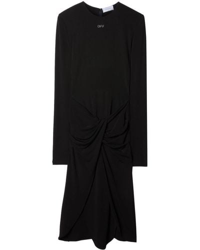 Off-White c/o Virgil Abloh Twist-detail Midi Dress - Black