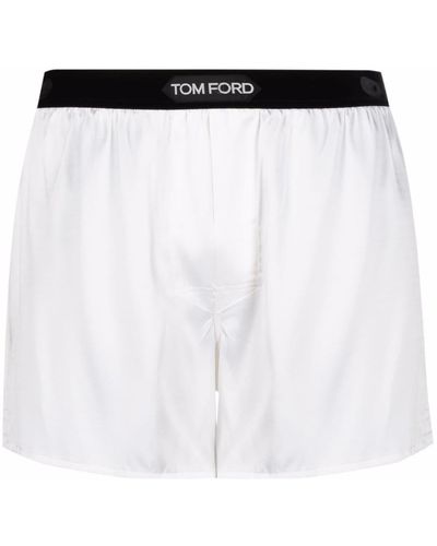 Tom Ford Boxershorts mit Logo-Bund - Weiß