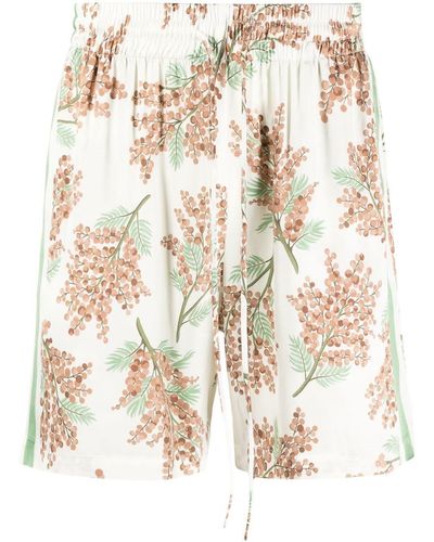 MOUTY Floral-print Track Shorts - Natural