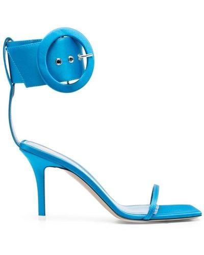 The Attico Open-toe Buckle-detail Sandals - Blue