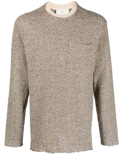 Song For The Mute Long-sleeve Distressed Sweatshirt - Brown