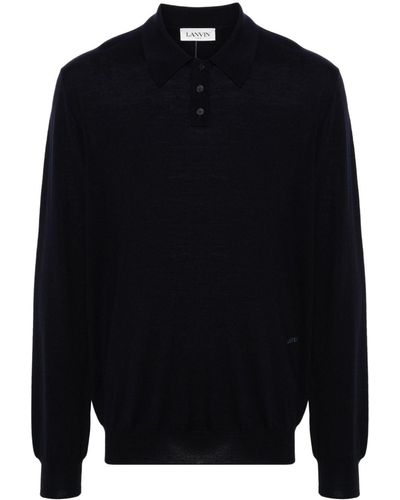 Lanvin Polo con ricamo - Blu