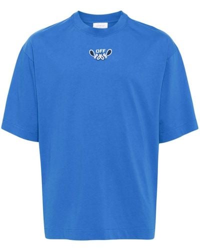 Off-White c/o Virgil Abloh Arrows T-Shirt mit Bandana-Print - Blau