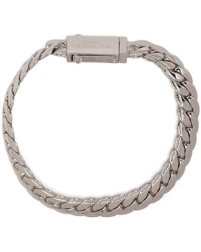 Northskull Engraved Flat-chain Bracelet - Metallic