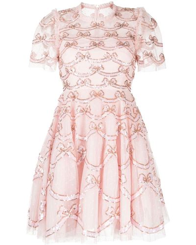 Needle & Thread Sequin-motif Tulle Mini Dress - Pink