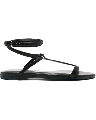 Patrizia Pepe Ankle-strap Flat Sandals - Black