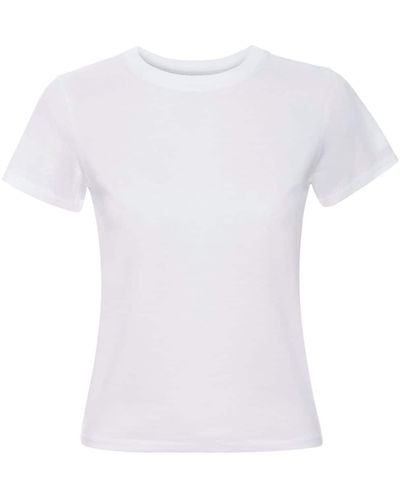 FRAME T-Shirt mit Rundhalsausschnitt - Weiß