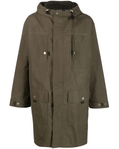 A.P.C. Hooded Cotton Parka - Green