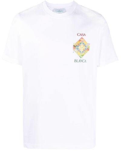 Casablancabrand Les Elements Katoenen T-shirt Wit