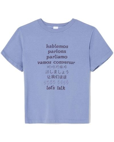 RE/DONE Camiseta Lets Talk - Azul