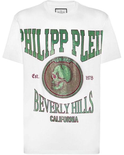 Philipp Plein T-Shirt mit Kristallen - Grau