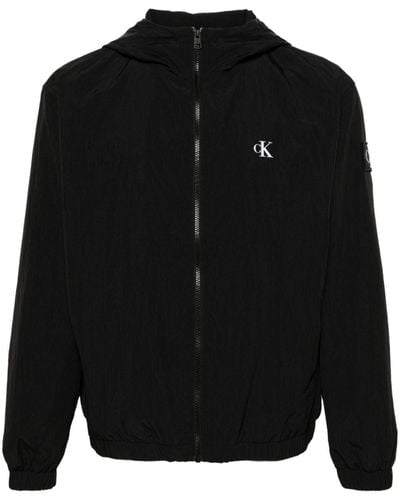 Calvin Klein フーデッド ライトジャケット - ブラック