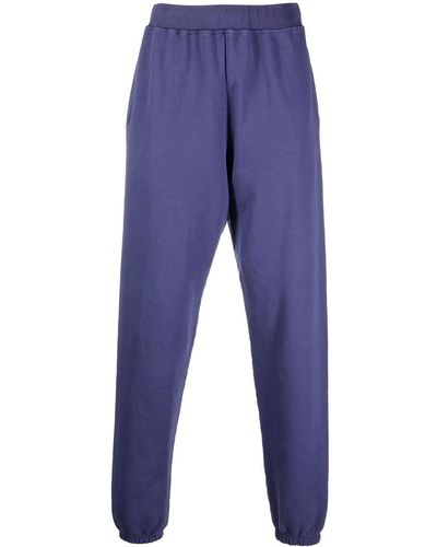 Aries Pantalones de chándal con logo estampado - Azul