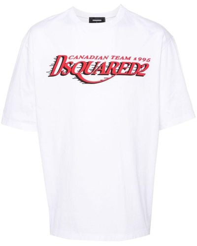 DSquared² T-Shirt mit Logo-Print - Weiß