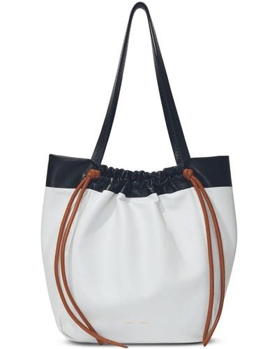 Proenza Schouler Colour-block Drawstring Tote Bag - White