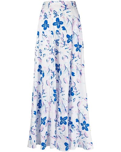 Dorothee Schumacher Falda larga con motivo floral - Azul