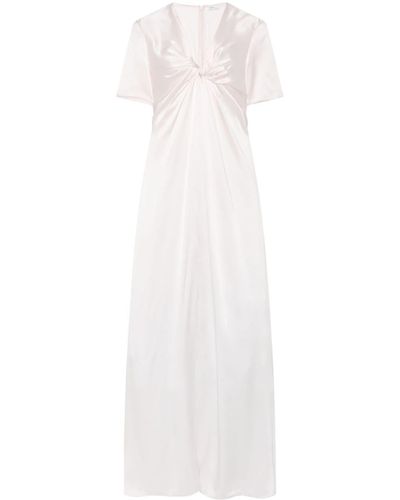 Rosetta Getty V-neck Silk Maxi Dress - White