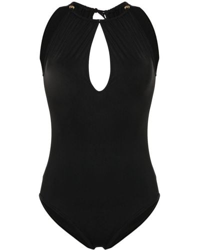 Bottega Veneta Keyhole-neck Swimsuit - Black