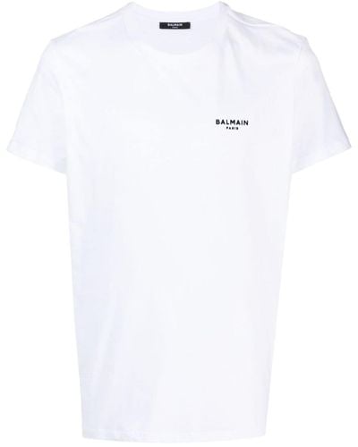 Balmain T-shirt blanc à logo imprimé