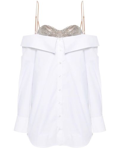 GIUSEPPE DI MORABITO Crystal-embellishment Mini Dress - White