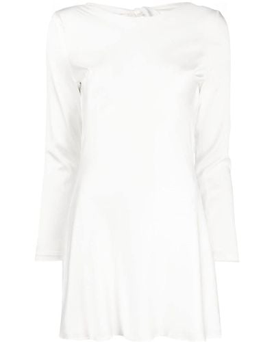 Cynthia Rowley Scoop-back Long-sleeve Minidress - White