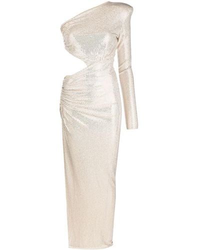 Alexandre Vauthier Embellished Asymmetric Gown - White