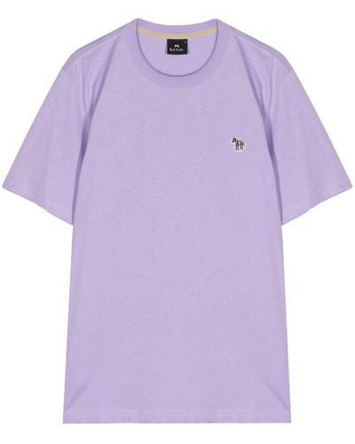 PS by Paul Smith Zebra-patch Cotton T-shirt - Purple