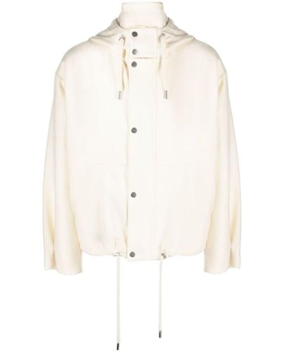 Ami Paris Logo-patch Virgin Wool Jacket - White