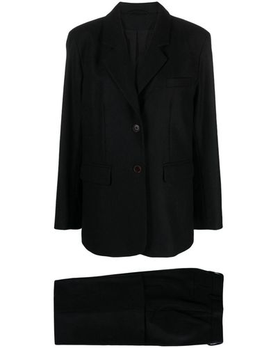 Skall Studio Single-breasted Recycled Wool Suit - Black