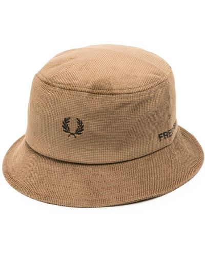 Fred Perry Cord Bucket Hat - Natural