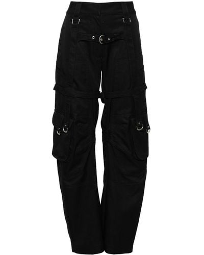 Off-White c/o Virgil Abloh Pantalon en coton CO à coupe droite - Noir