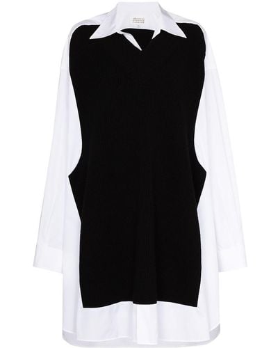 Maison Margiela Robe-chemise Spliced - Blanc