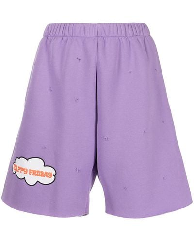 Natasha Zinko Cloud Print Shorts - Purple