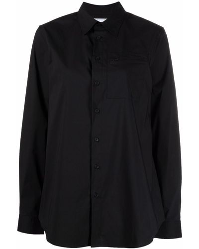 Y-3 Long-sleeve Zipped-pocket Shirt - Black